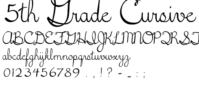 5th Grade Cursive Font : Script Handwritten : pickafont.com